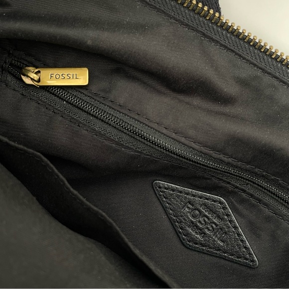 Fossil Kinley Crossbody Bag Leather Purse Black - Picture 11 of 16